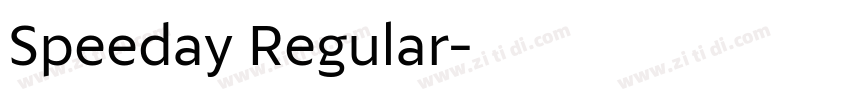 Speeday Regular字体转换